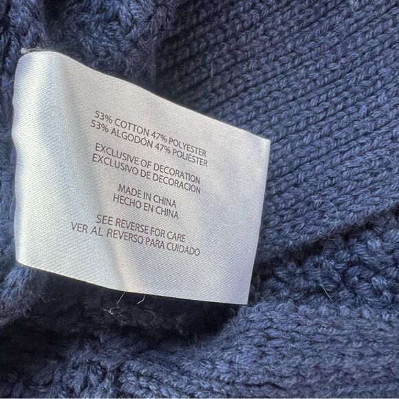 Gap NWT Textured Midnight Navy Crew Neck Sweater Size XL - Picture 13 of 14